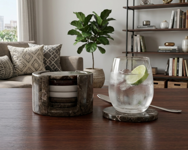 Coaster Set with Holder